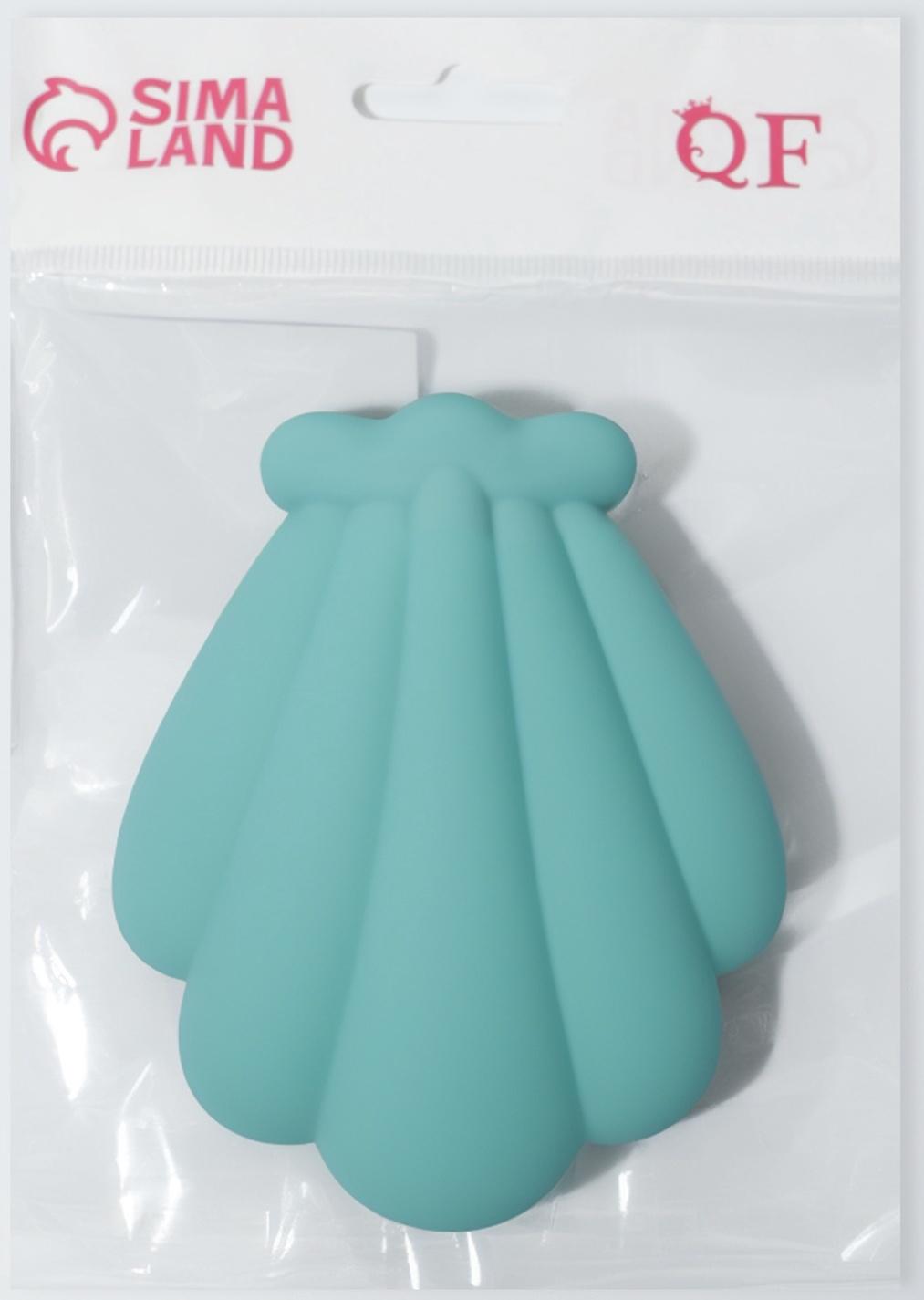 Расчёска массажная «Ракушка», 11×8.5 см, голубая