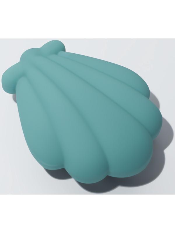 Расчёска массажная «Ракушка», 11×8.5 см, голубая