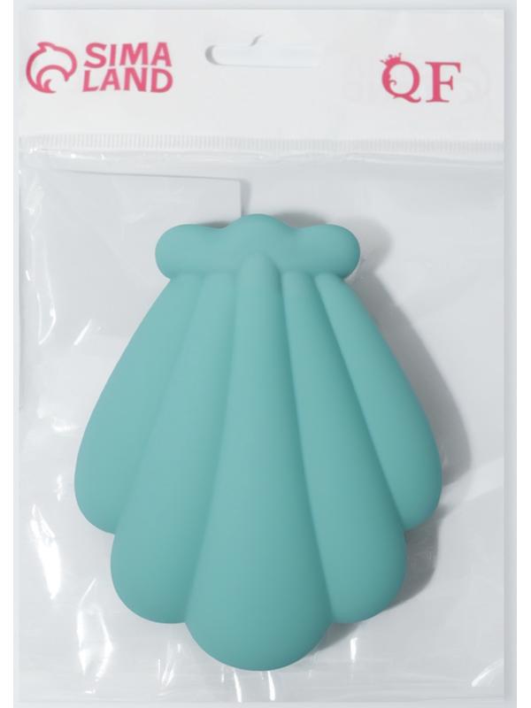 Расчёска массажная «Ракушка», 11×8.5 см, голубая