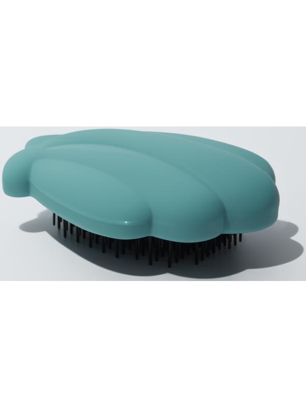 Расчёска массажная «Ракушка», 11×8.5 см, голубая