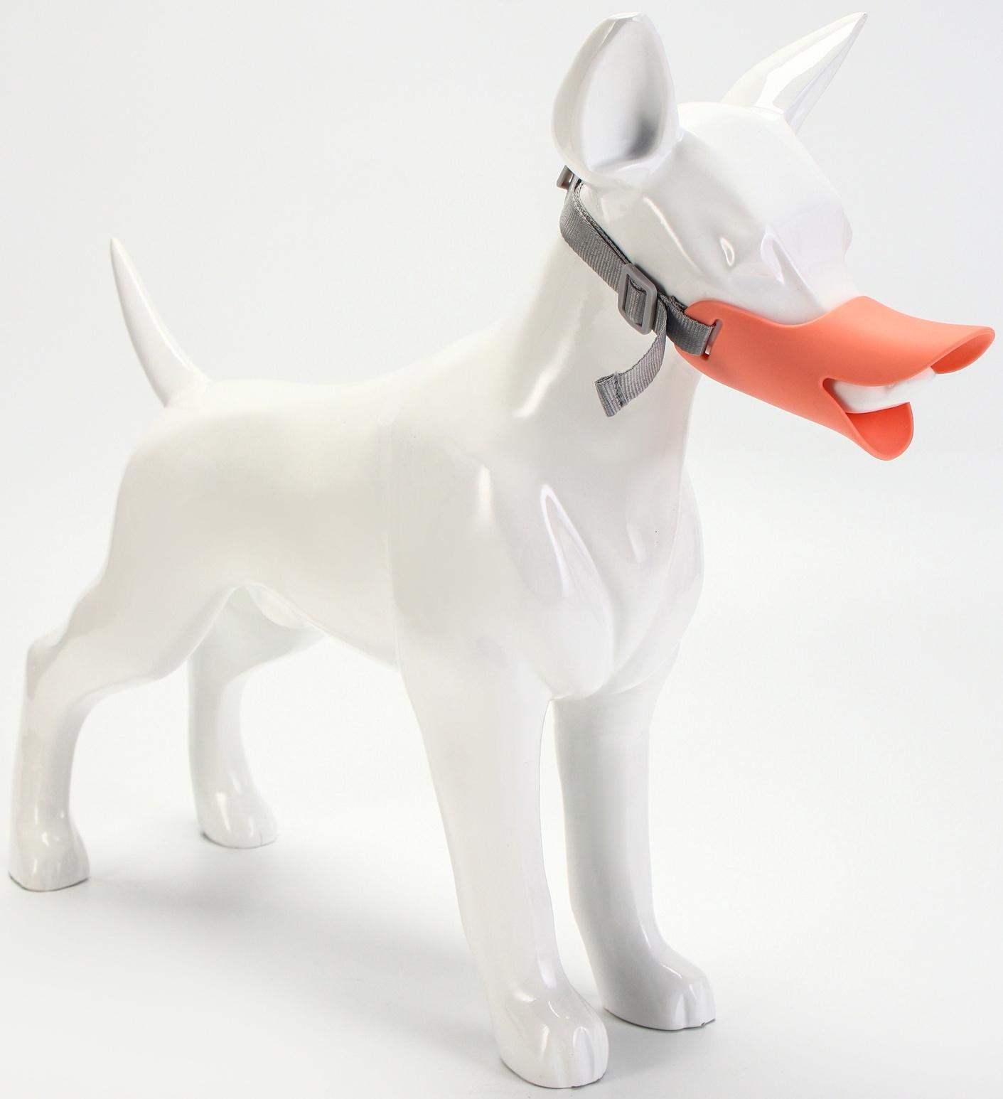 Намордник силиконовый фиксирующий, размер M (ОМ 15 см, ОШ 18-30 см), розовый