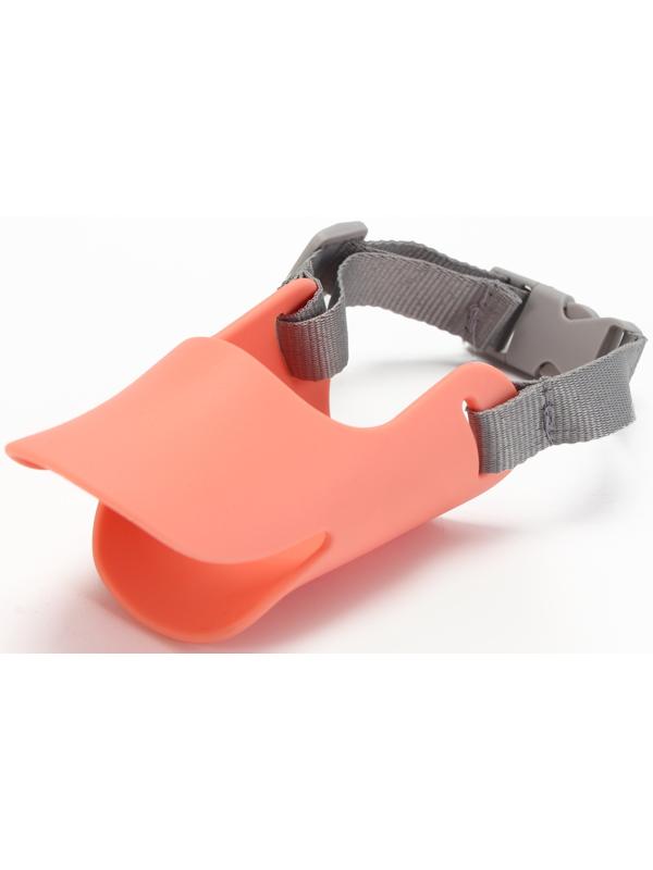 Намордник силиконовый фиксирующий, размер M (ОМ 15 см, ОШ 18-30 см), розовый