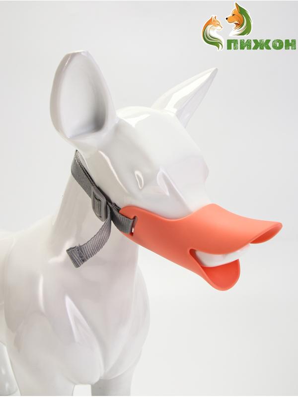 Намордник силиконовый фиксирующий, размер M (ОМ 15 см, ОШ 18-30 см), розовый