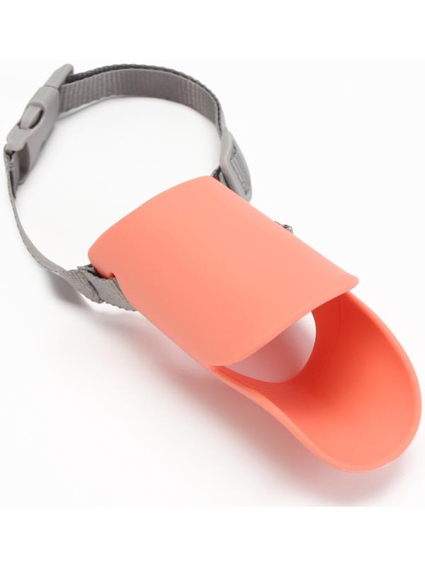 Намордник силиконовый фиксирующий, размер M (ОМ 15 см, ОШ 18-30 см), розовый