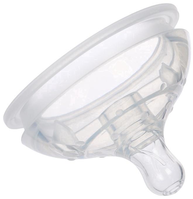 Соска для бутылочки силиконовой M&B, антиколиковая, +3мес., ШГ Ø70мм.