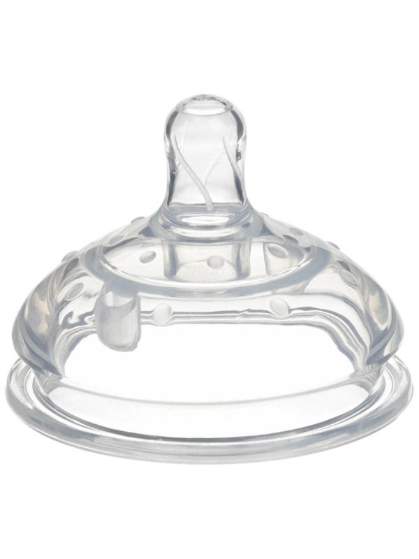 Соска для бутылочки силиконовой M&B, антиколиковая, +3мес., ШГ Ø70мм.