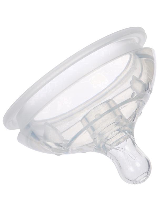 Соска для бутылочки силиконовой M&B, антиколиковая, +3мес., ШГ Ø70мм.