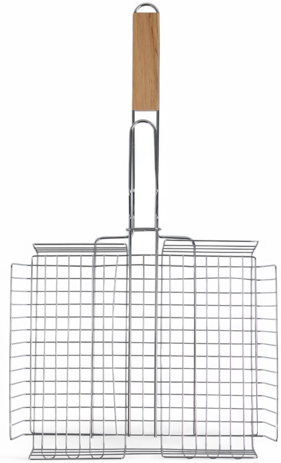 Решетка гриль, хромированная сталь, 55×31×24 см, глубина 5 см