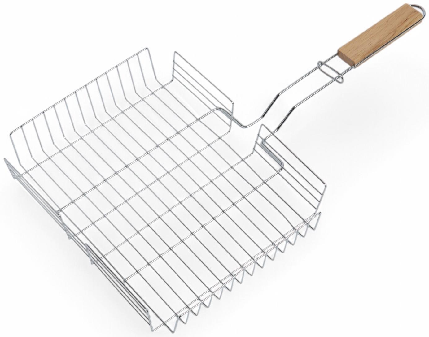 Решетка гриль, хромированная сталь, 55×31×24 см, глубина 5 см