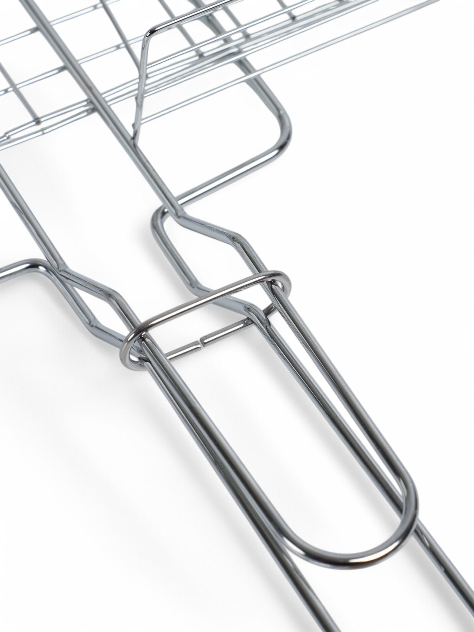 Решетка гриль, хромированная сталь, 55×31×24 см, глубина 5 см