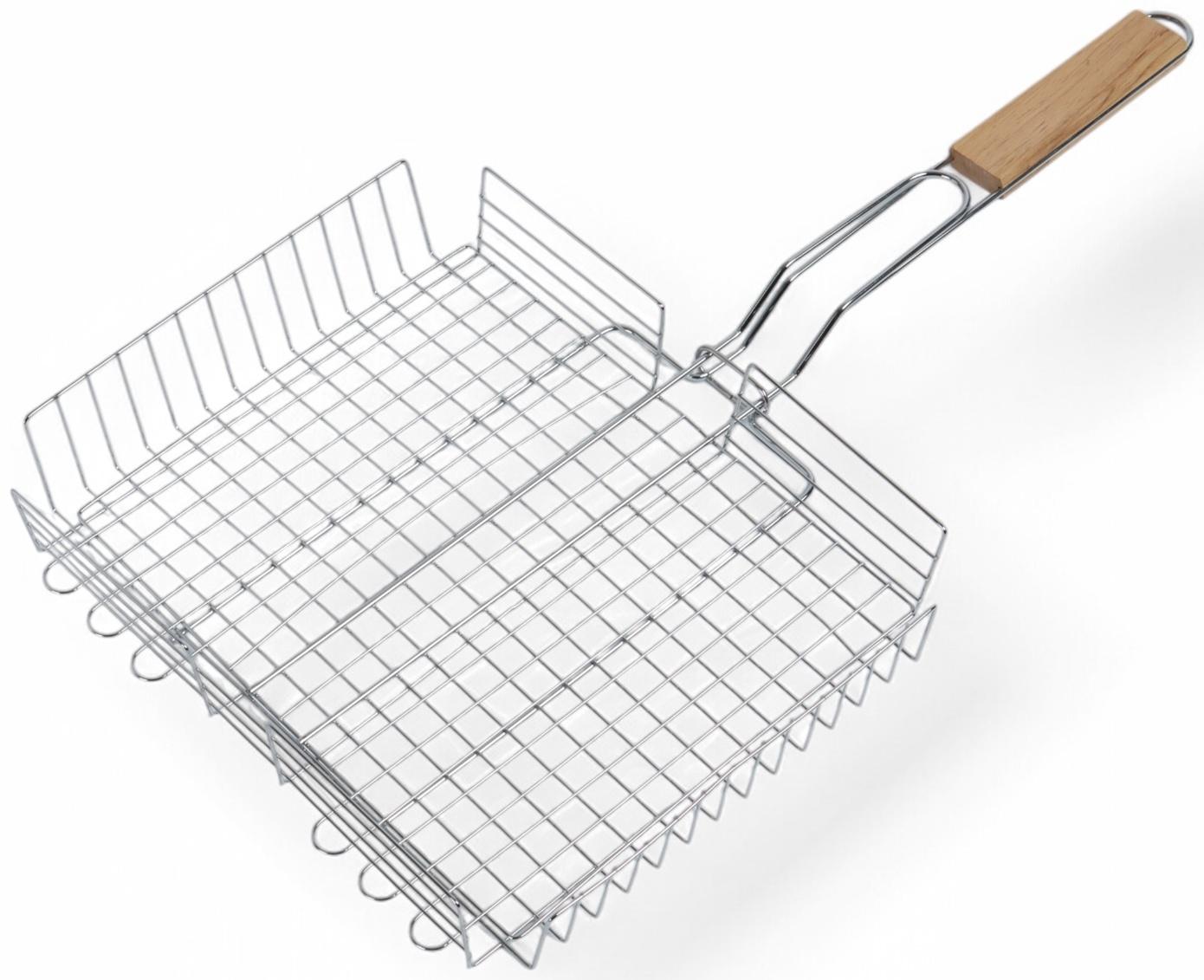 Решетка гриль, хромированная сталь, 55×31×24 см, глубина 5 см