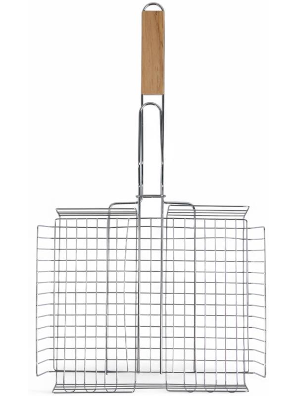 Решетка гриль, хромированная сталь, 55×31×24 см, глубина 5 см