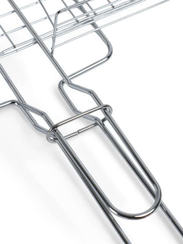 Решетка гриль, хромированная сталь, 55×31×24 см, глубина 5 см