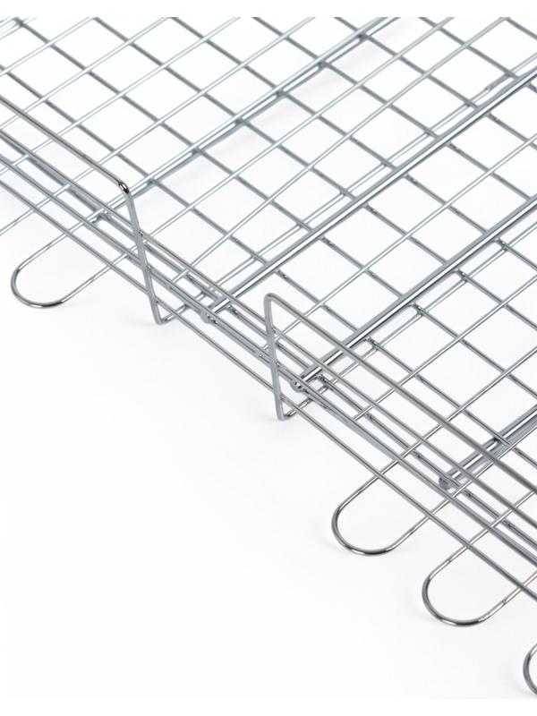 Решетка гриль, хромированная сталь, 55×31×24 см, глубина 5 см