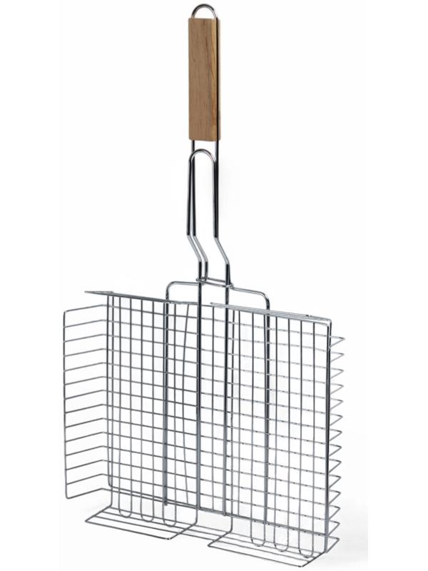 Решетка гриль, хромированная сталь, 55×31×24 см, глубина 5 см