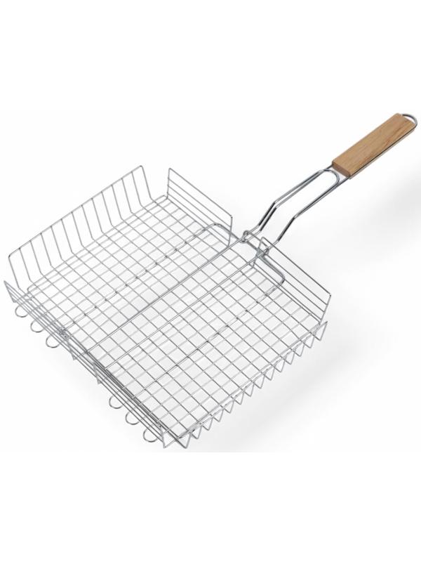 Решетка гриль, хромированная сталь, 55×31×24 см, глубина 5 см