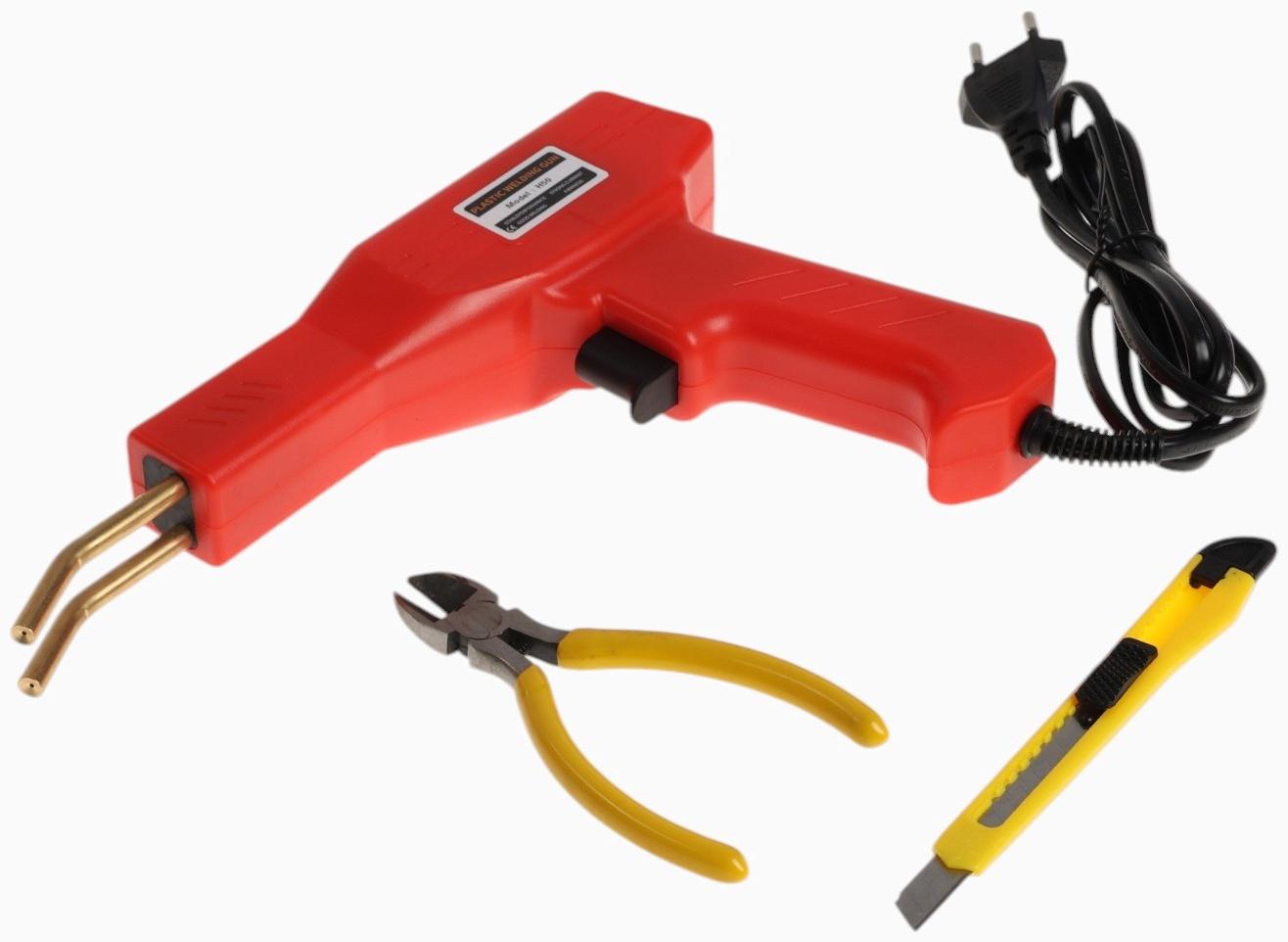 Паяльник для пластика ТУНДРА, 50 Вт, 750 °С, комплект оснастки, кейс