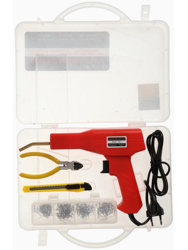 Паяльник для пластика ТУНДРА, 50 Вт, 750 °С, комплект оснастки, кейс