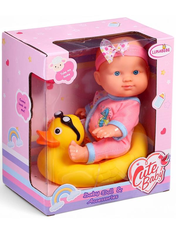 Пупс «Купание с уточкой», с аксессуарами, МИКС