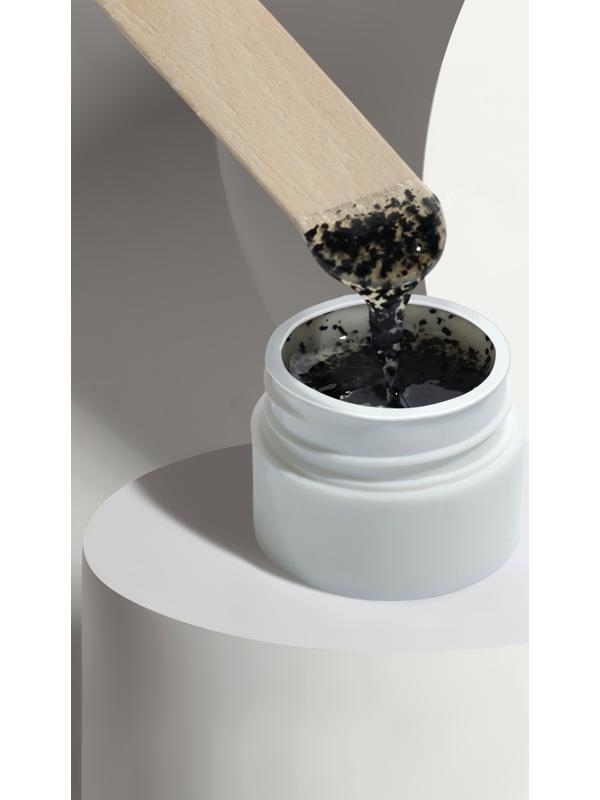 Гель для ногтей «Перепелиное яйцо», с вкраплениями, 5 мл, чёрный, прозрачный