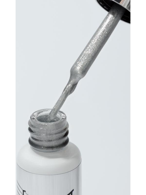 Гель для дизайна ногтей, с блёстками, LED/UV, 8 мл, цвет серебристый