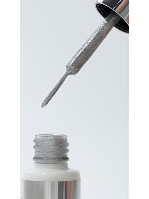 Гель для дизайна ногтей, с блёстками, LED/UV, 8 мл, цвет серебристый