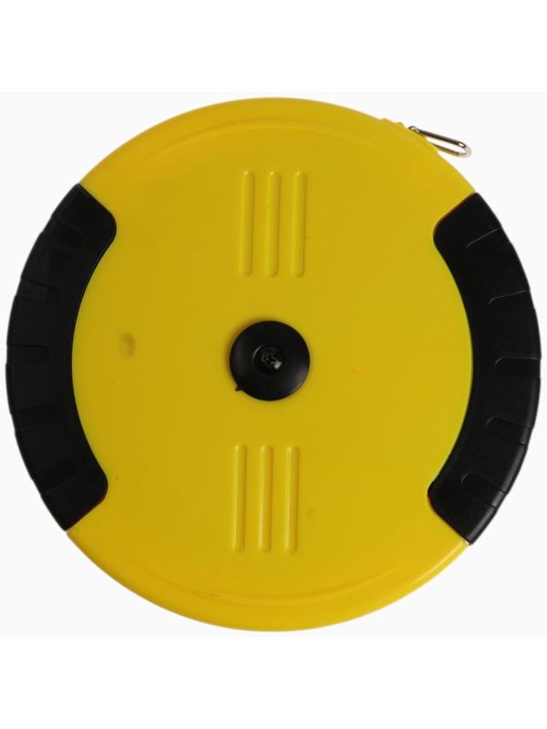 Рулетка геодезическая ТУНДРА, ПВХ лента, закрытый корпус, 50 м × 15 мм