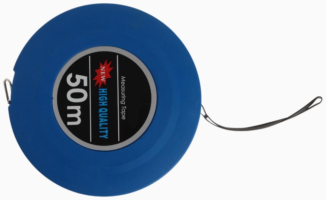 Рулетка геодезическая ЛОМ, ПВХ лента, 50 м × 12.5 мм