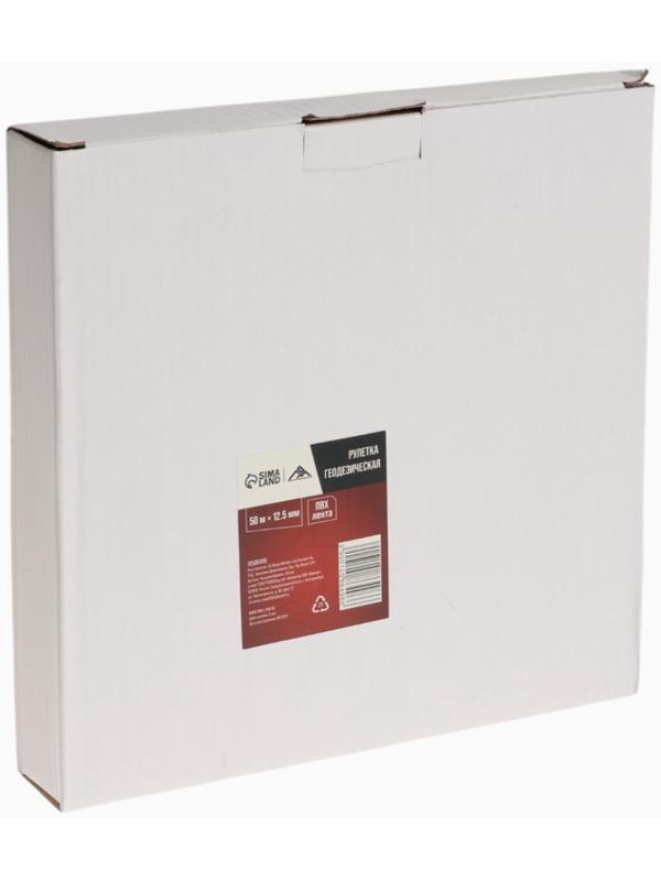 Рулетка геодезическая ЛОМ, ПВХ лента, 50 м × 12.5 мм