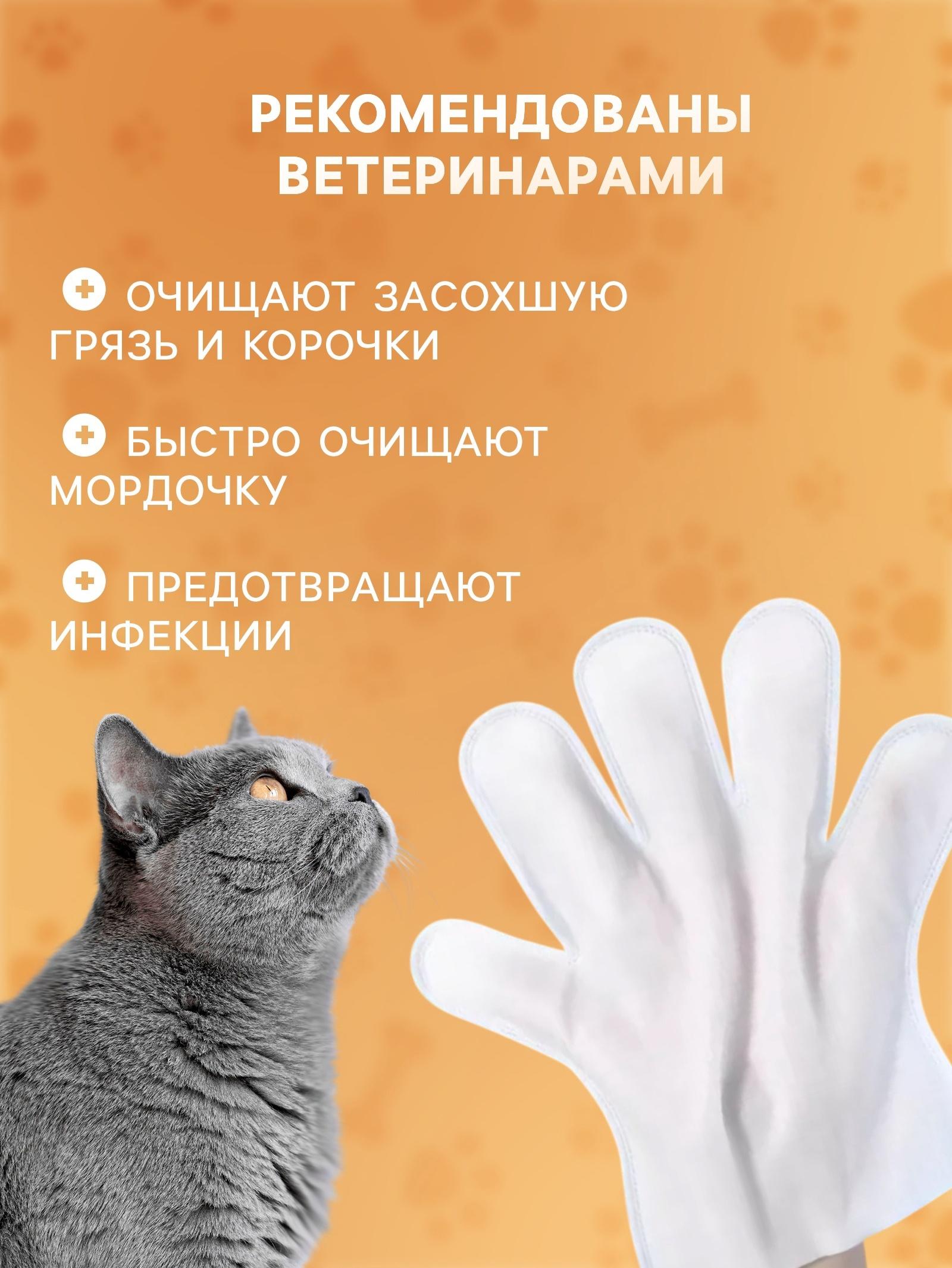 Влажные перчатки-салфетки для ежедневного ухода, 6 шт