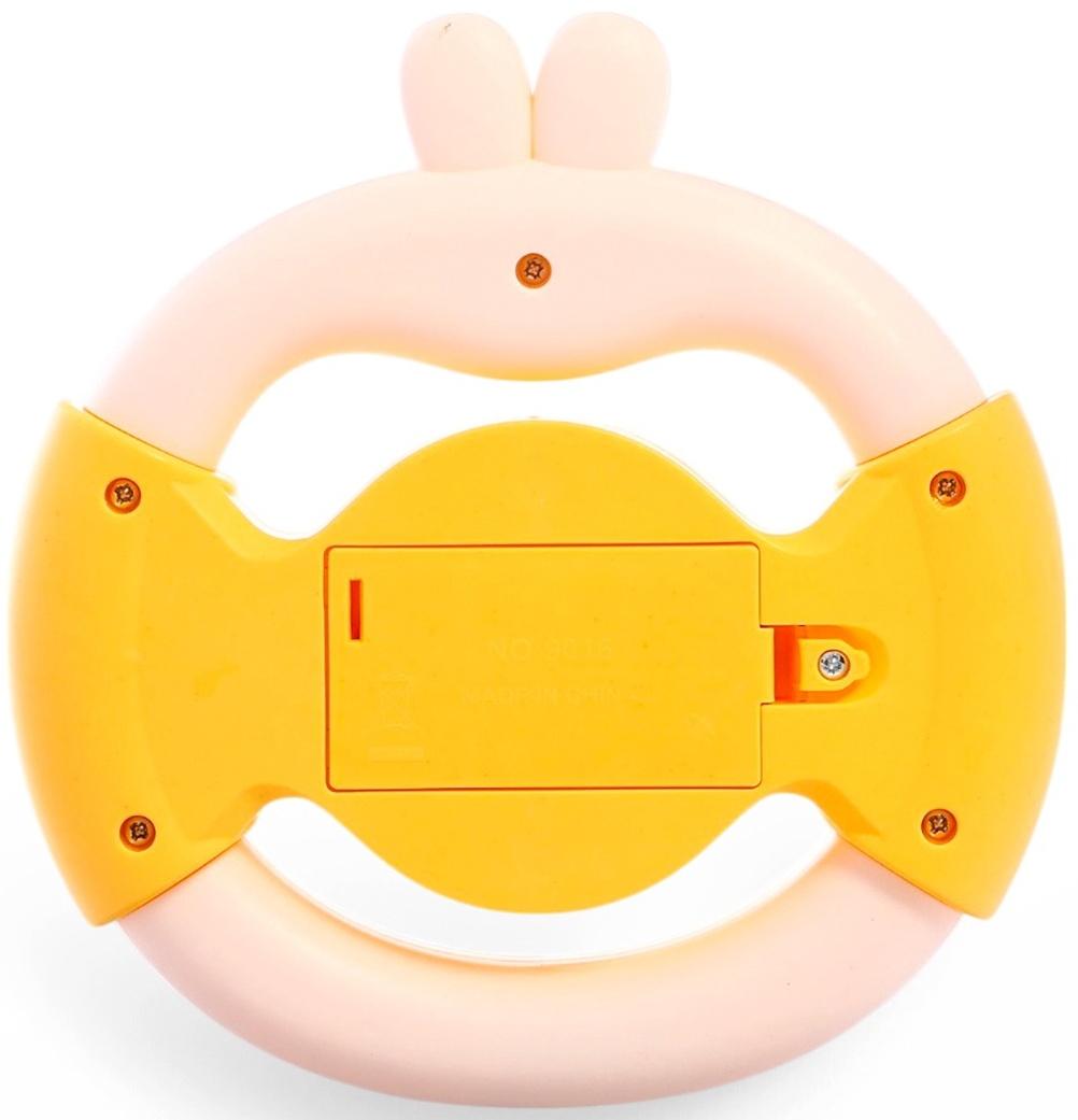 Музыкальный руль «Малыш зайчик», звуковые и световые эффекты, жёлтый