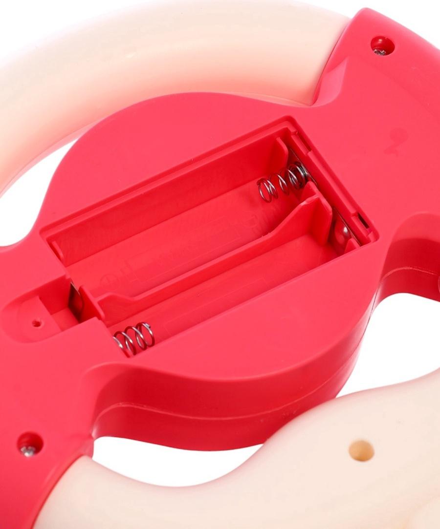 Музыкальный руль «Малыш зайчик», звуковые и световые эффекты, розовый