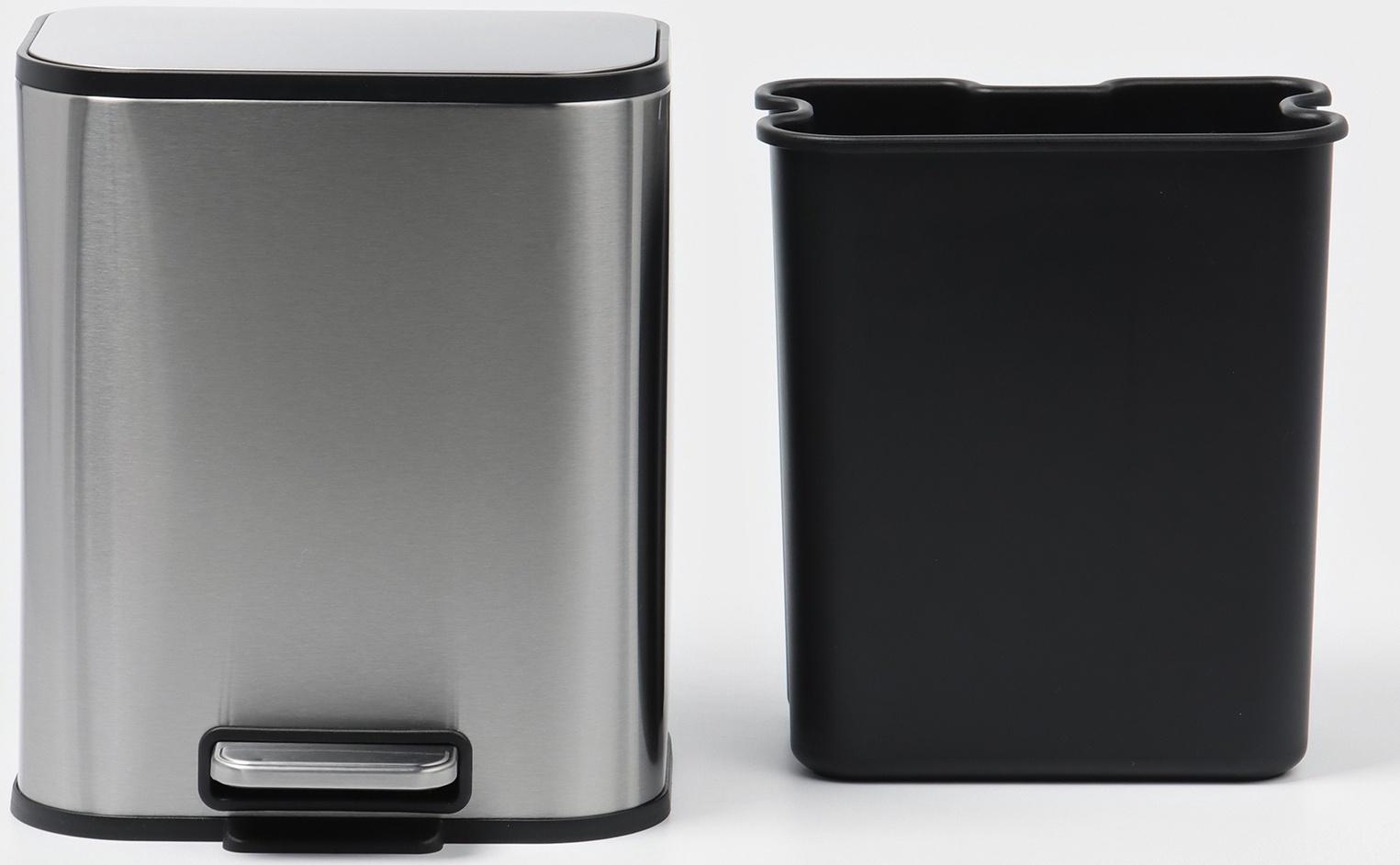 Ведро мусорное с педалью Stölz, 5 л, нержавеющая сталь, хром матовый