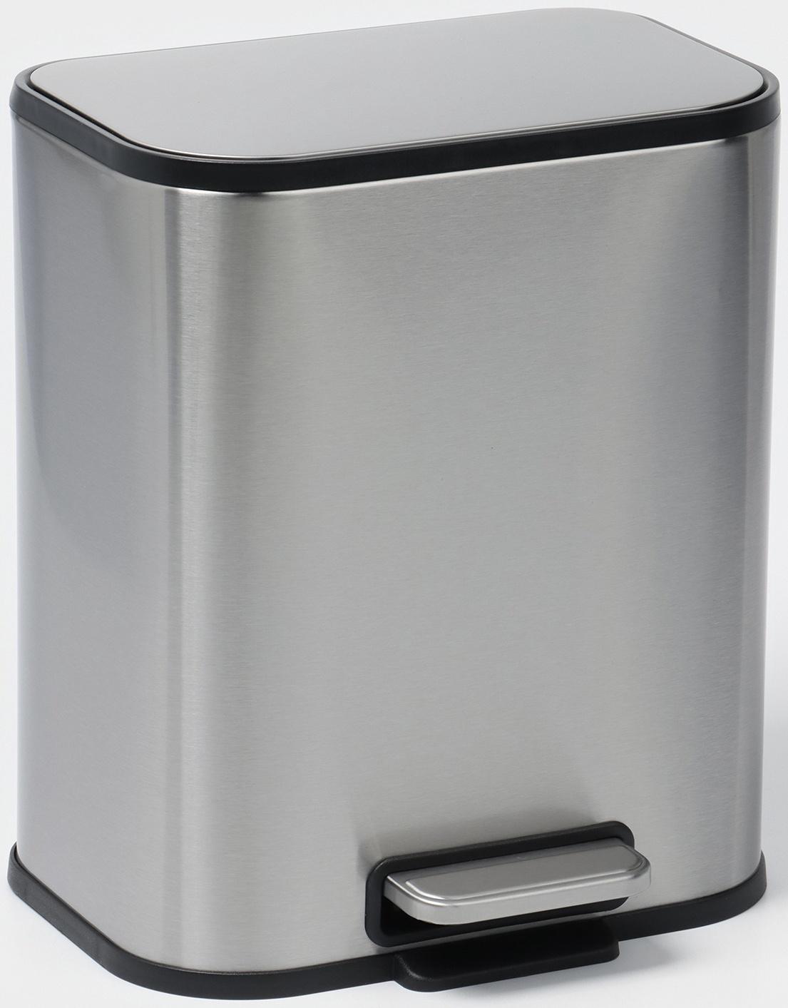 Ведро мусорное с педалью Stölz, 5 л, нержавеющая сталь, хром матовый