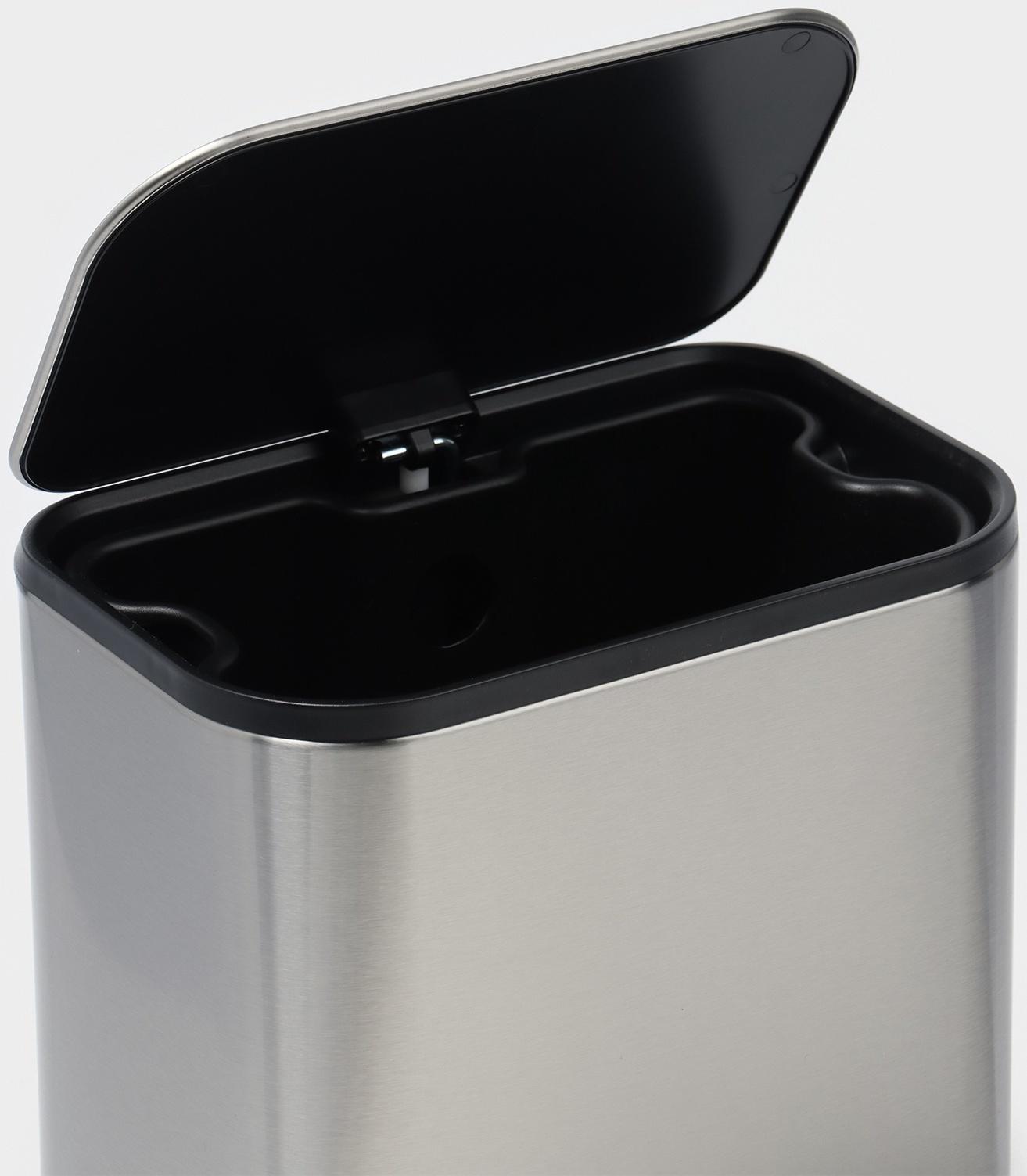 Ведро мусорное с педалью Stölz, 5 л, нержавеющая сталь, хром матовый