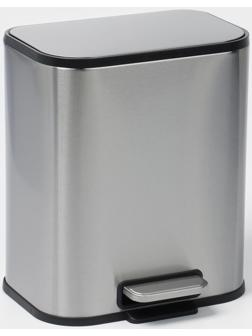 Ведро мусорное с педалью Stölz, 5 л, нержавеющая сталь, хром матовый