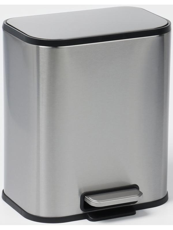 Ведро мусорное с педалью Stölz, 5 л, нержавеющая сталь, хром матовый