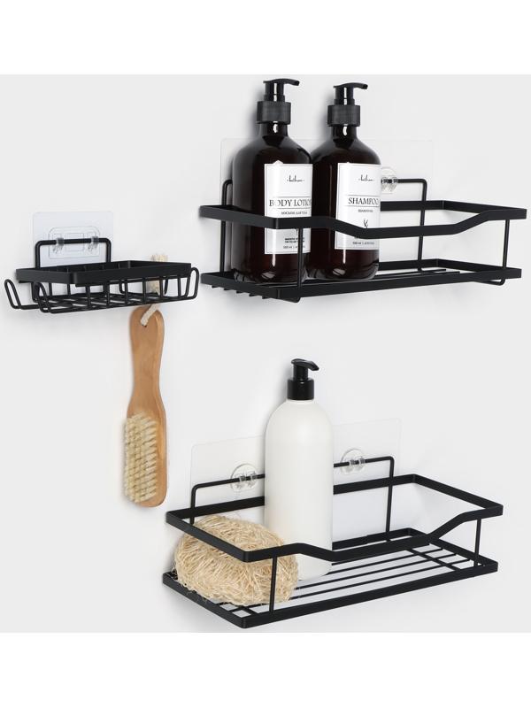 Полки для ванной Stölz, 2 шт., мыльница, чёрные