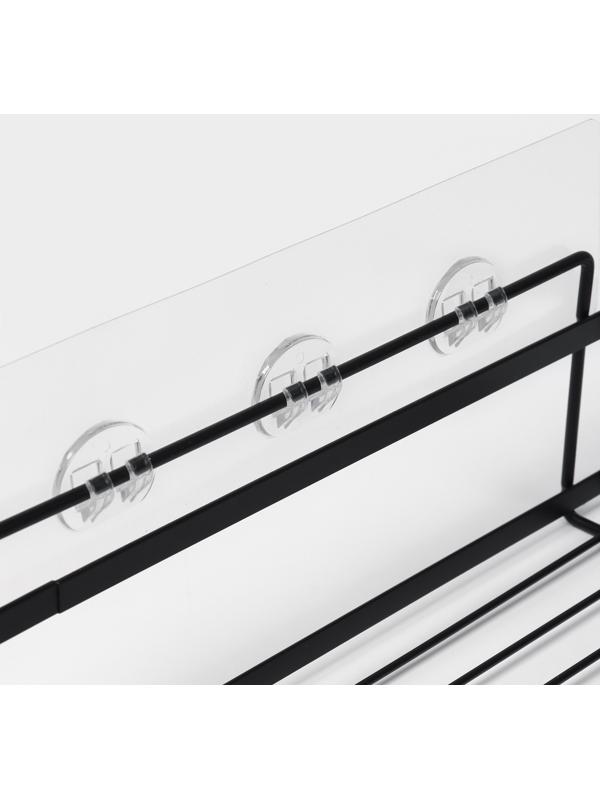 Полки для ванной Stölz, 2 шт., мыльница, чёрные