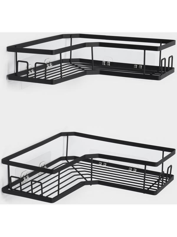 Полки для ванной Stölz, угловые, 2 шт., чёрные