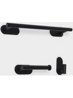 Набор держателей для ванной комнаты Stölz, 3 предмета, чёрный