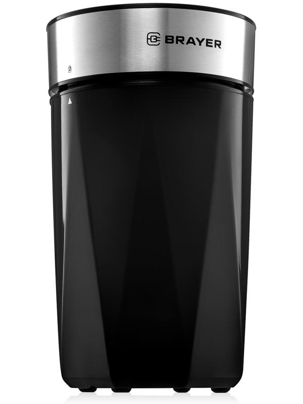 Кофемолка BRAYER 1186BR, электрическая, ножевая, 150 Вт, 60 грамм, чёрная