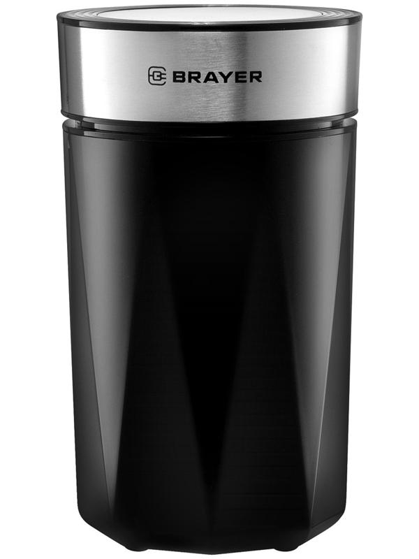 Кофемолка BRAYER 1186BR, электрическая, ножевая, 150 Вт, 60 грамм, чёрная