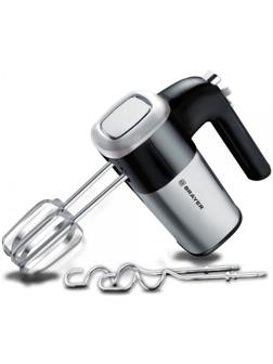 Миксер BRAYER 1302BR, ручной, 800 Вт, 5 скоростей, 2 насадки, чёрно-серый