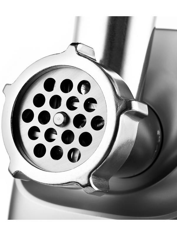 Мясорубка BRAYER 1608BR, электрическая, 2000 Вт, реверс, 3 диска, 4 насадки, 2 кг/мин