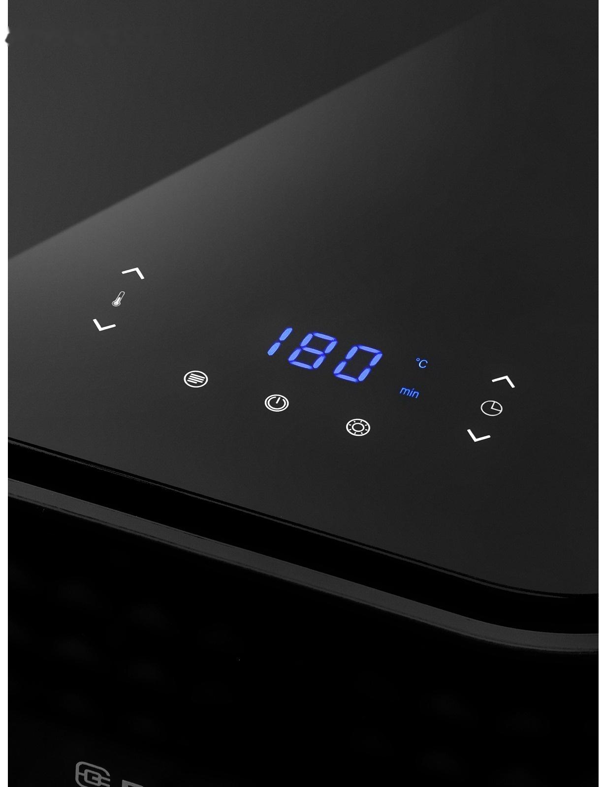 Аэрогриль BRAYER 2035BR, 1800 Вт, 6 литров, 7 программ, 80-200°С, таймер, сенсорный, чёрный