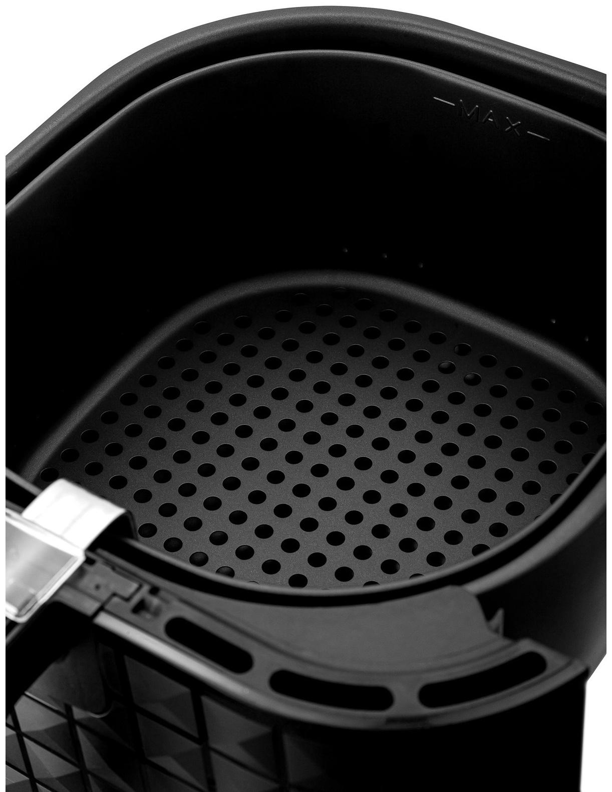 Аэрогриль BRAYER 2035BR, 1800 Вт, 6 литров, 7 программ, 80-200°С, таймер, сенсорный, чёрный