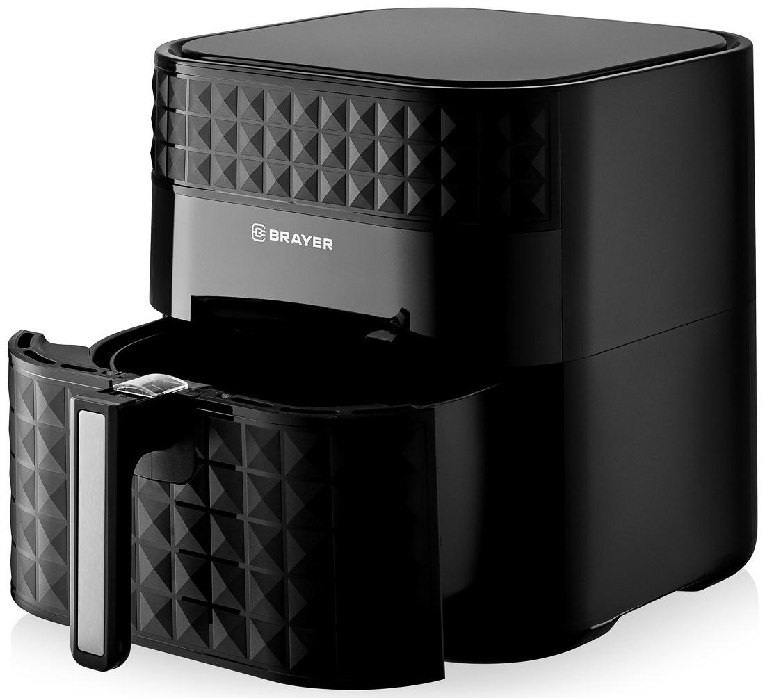 Аэрогриль BRAYER 2035BR, 1800 Вт, 6 литров, 7 программ, 80-200°С, таймер, сенсорный, чёрный