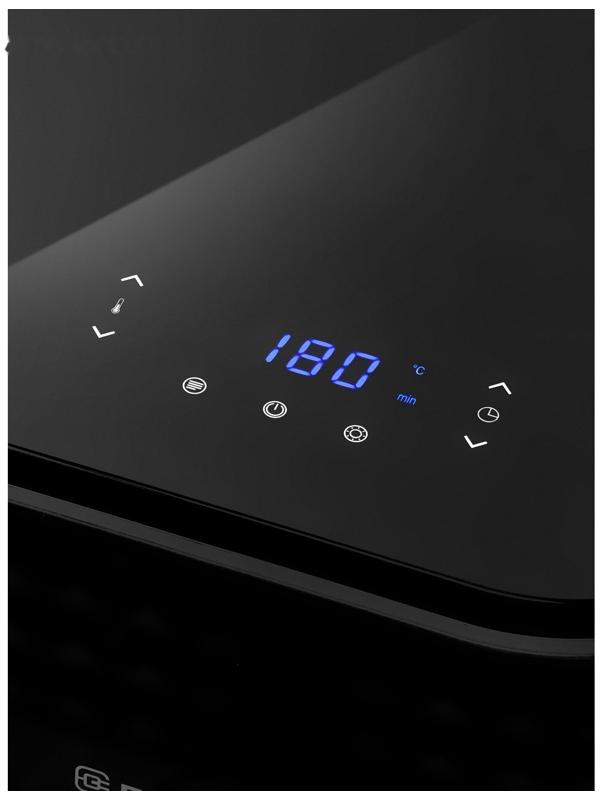 Аэрогриль BRAYER 2035BR, 1800 Вт, 6 литров, 7 программ, 80-200°С, таймер, сенсорный, чёрный