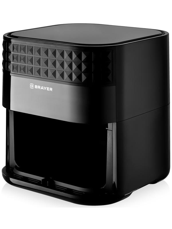 Аэрогриль BRAYER 2035BR, 1800 Вт, 6 литров, 7 программ, 80-200°С, таймер, сенсорный, чёрный